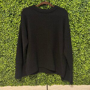 black sweater